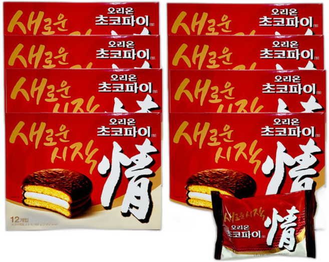 오리온 초코파이 정 ()간식 단체 선물, 468g, 96개