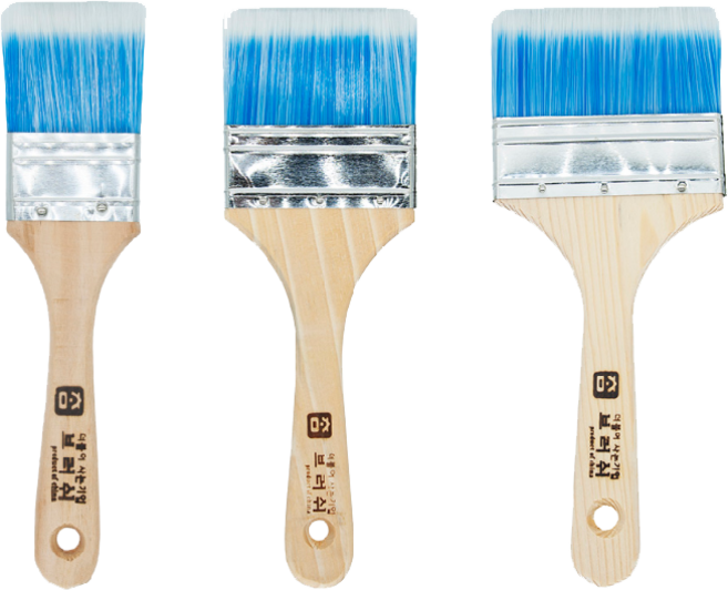 우기상점 아크릴 평 페인트붓, 1세트