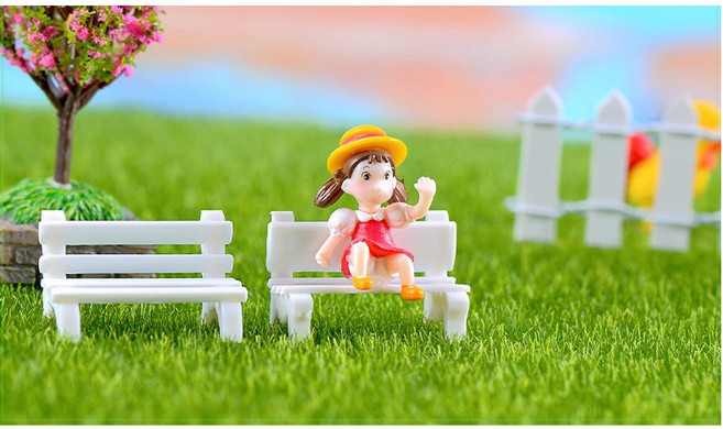 G.H PVC愛心休閒椅微景觀居家裝飾園藝造景 拍攝道具擺飾 迷你場景佈置 療癒小物 DIY櫥窗, 1個, 小號-咖啡色愛心