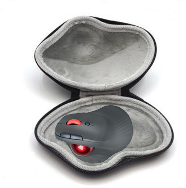 버티컬 마우스JOMAA Bluetooth 무선 트랙볼 마우스 수직 롤러 노트북 컴퓨터 용 가방이있는 충전식 인체 공, 02 mouse and bag