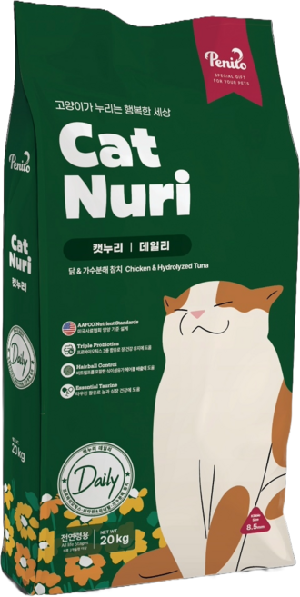 캣누리 고양이사료, 1개, 20kg, 닭+참치