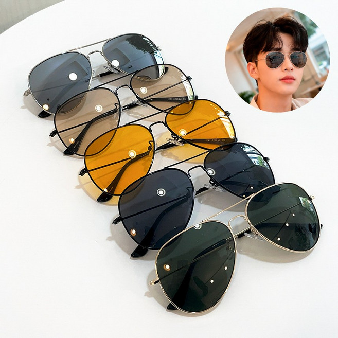 자외선차단 투브릿지 보잉 선글라스 초경량 알 큰 남성 빅사이즈 탑건 미러 선글라스