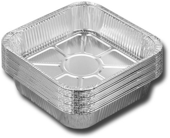 알루미늄 호일 팬 주방 용품 20cm 에어 프라이어 식품 사각 오븐 BBQ 트레이 내유성 들러붙지 않는 베이킹