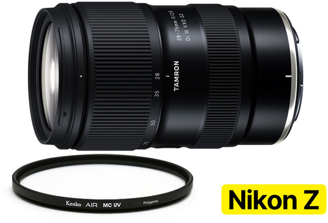 [지금사면 3년보증 + 5만P 증정] 탐론 28-75mm F/2.8 Di III VXD G2 A063Z 니콘 Z렌즈 + A063Z용 겐코 AIR MCUV 67mm 필터, 단일품목