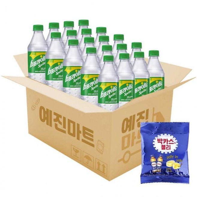 스프라이트 업소용 500ml 20PET+박카스젤리, 단일, 20개