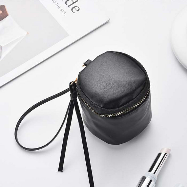 동전지갑 가죽 미니가방 이어폰 립스틱 다용도 보관 키링파우치