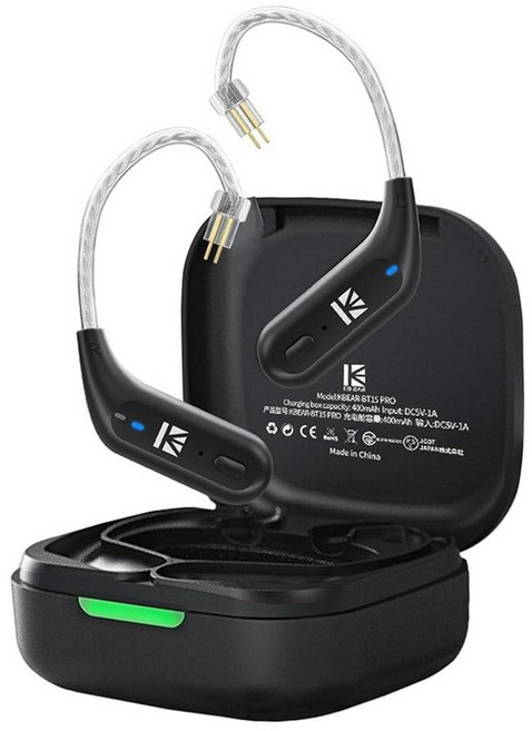 KBEAR BT15 PRO IEM 블루투스 어댑터 5.4 블루투스 5.4 TWS 모듈 2핀 플러그 Moondrop CHU II/Aria/Blessing KZ ZST/AS1, 2 PIN