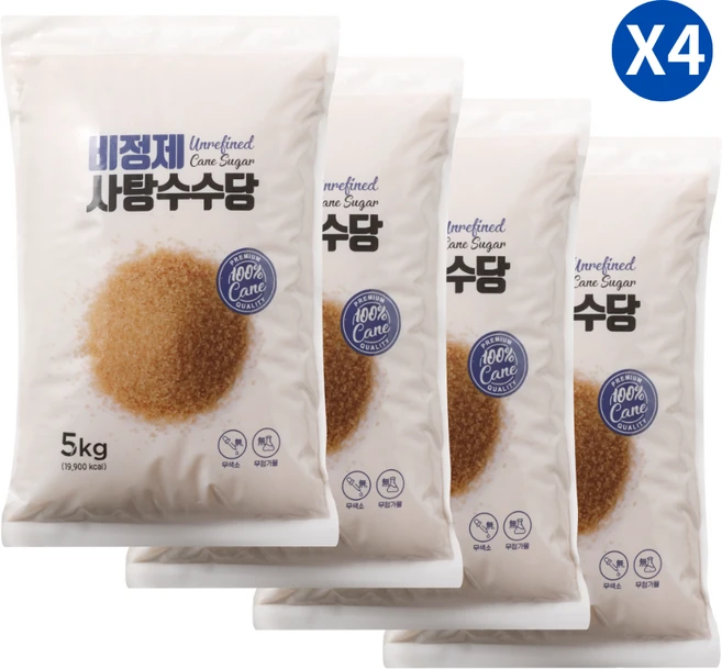 미트폴 원당 매실청 베이킹 비정제원당 5kg 4개 - 쿠팡