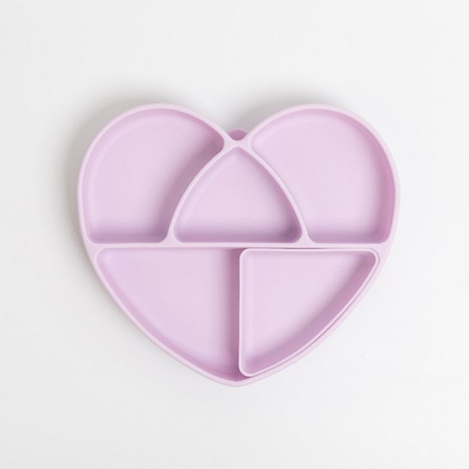 러빗 하트흡착식판, 라일락, 하트흡착식판+국나눔칸, 1개