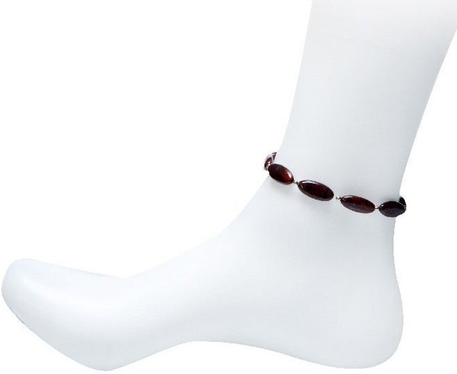 신비의원석 명옥 천연원석 건강발찌 홍옥타원발찌