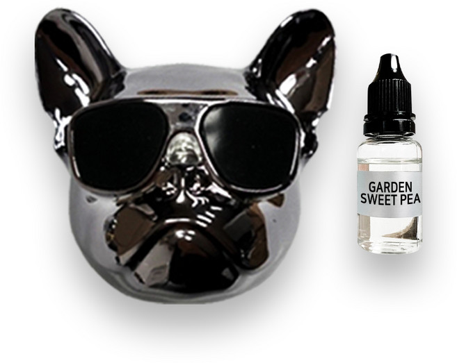 엠퓨처 차량용 불독 방향제 스페이스그레이 + 오일 15ml + 클립 3cm + 오일솜 세트, 블랙체리, 1세트