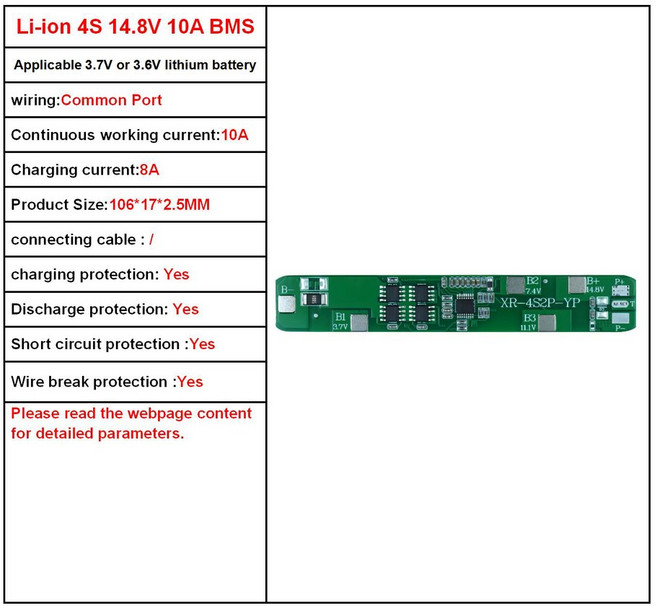 3S2P 4S2P 12V 전기 배터리 도구 플레이트 보호 10A LIPO 모듈 충전 기판 회로 5A 21700 18650 BMS, 3 PCS, li ion 4S 10A