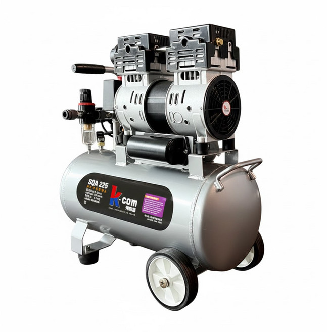 케이콤 콤프레샤 알루미늄 저소음 오일리스 소형 2마력 25리터 SQA, 1