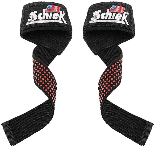 시크코리아 정품 SCHIEK 1000BPG 시크 쉬크 베이직 패드 논슬립 그립 리프팅 헬스 스트랩, 블랙, 1세트