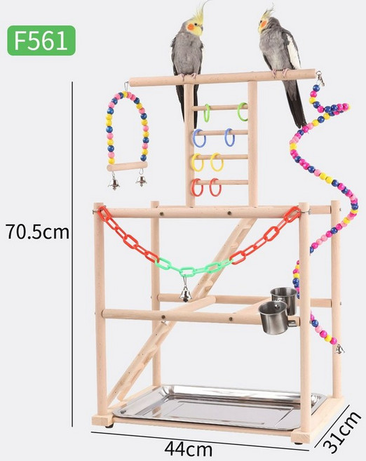 앵무새 새장 가정용 이동장 입질 횃대 야외, 1개, F561