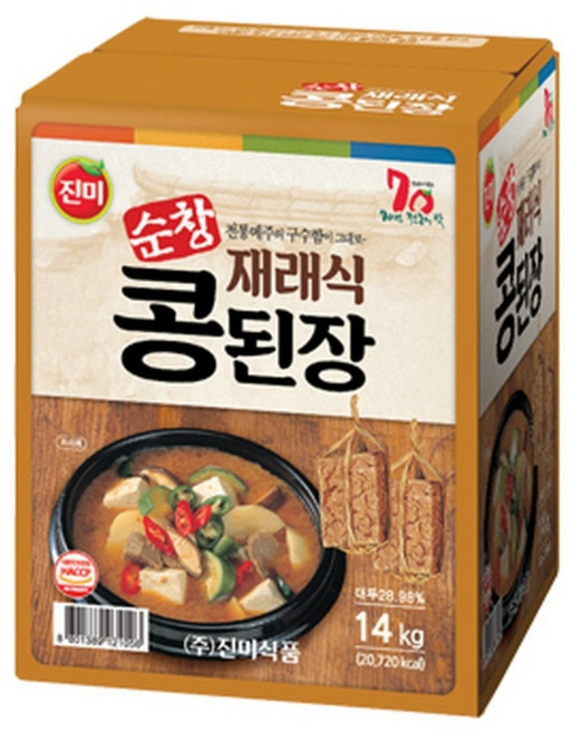 진미식품 진미 순창 재래식 콩된장 14kg, 1개