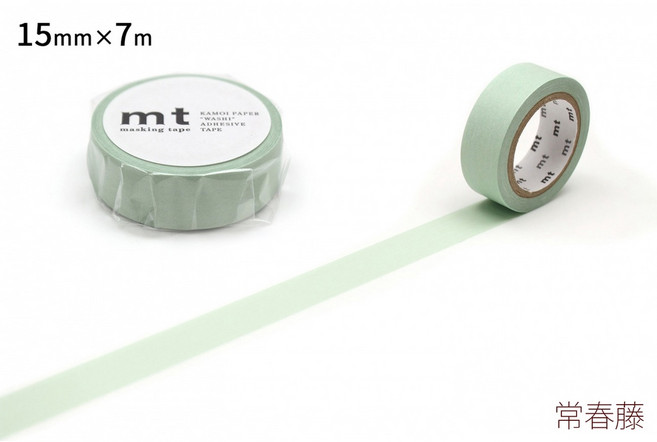 莫莫日貨 mt 2021夏季新款和紙膠帶 柔色素色系列 日本原裝進口 全15色可選, 常春藤, 1個