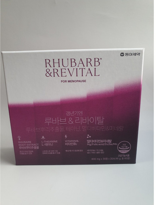 동아제약 갱년기엔 루바브 리바이탈, 1박스, 60정