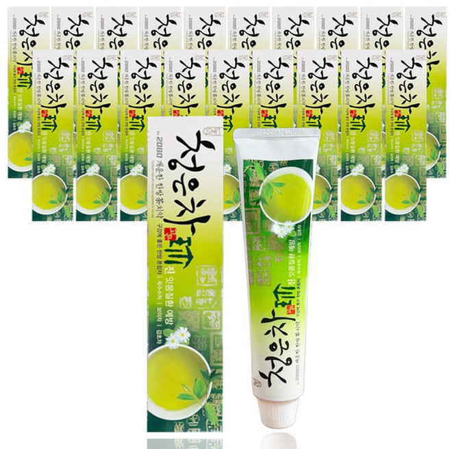 2080 청은차 진 치약 120g x 20개 잇몸 충치 케어 대용량 케이스