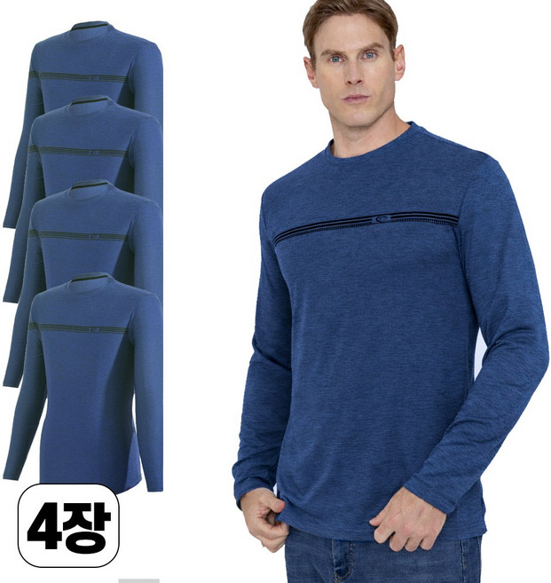 워킹맨 아울렛 4세트 봄 여름 시즌 남성 기능성 스판라운드 티셔츠 작업복 아웃도어 현장복 빅사이즈 A100