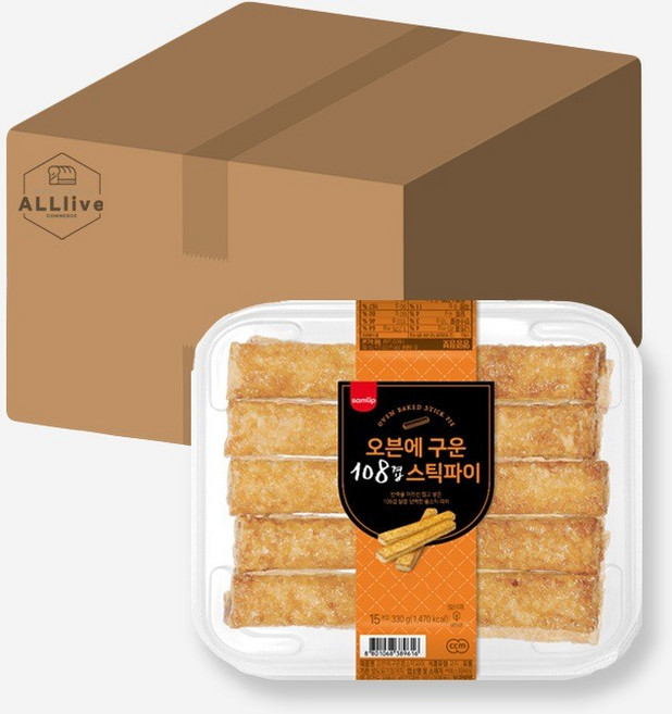 삼립 간식 빵 오븐에 구운 108겹 스틱파이 330g 1개