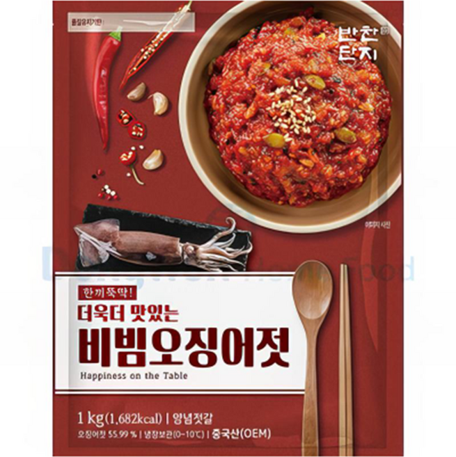 반찬단지 비빔오징어젓, 1개, 1kg
