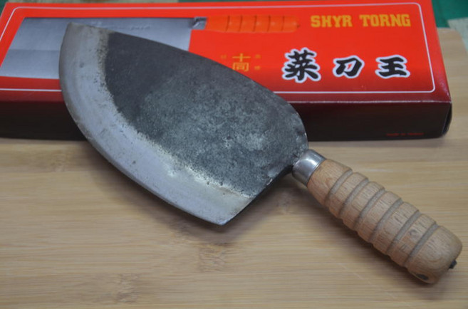 SHYR TORNG 菜刀玉, 山上的刀 魯肉刀.剁骨刀 背骨刀 中尖 .大骨刀600公克 手工鍛造, 1個