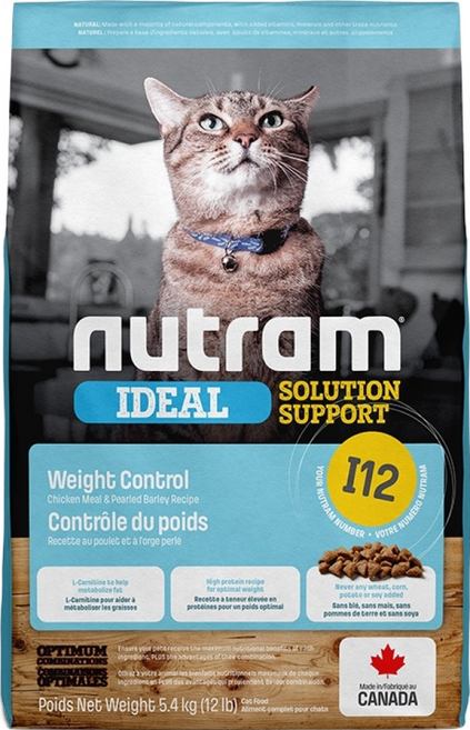 紐頓 Nutram I12 專業理想系列 維持體態貓飼料 1.13kg-5.4kg, 1個, 5.4kg, 雞