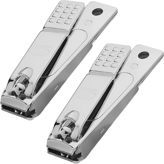 쓰리세븐 777 일자 기형 내성 발톱깍이 N-220ZASC, 2개, 실버