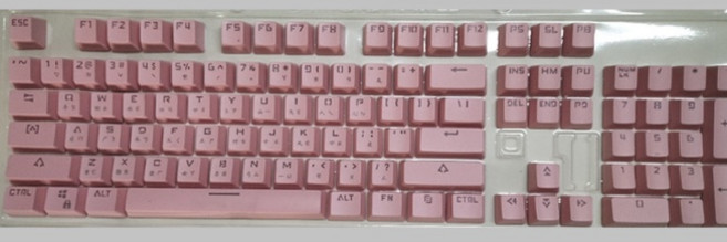 ABS 機械式鍵盤專用注音倉頡鍵帽 鍵帽替換, 粉色