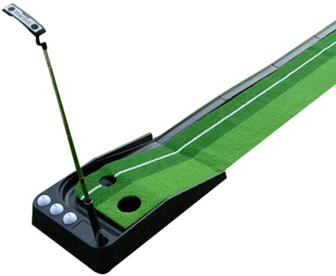 카시야골프 플라스틱 퍼팅 매트, 그린+블랙, 1개