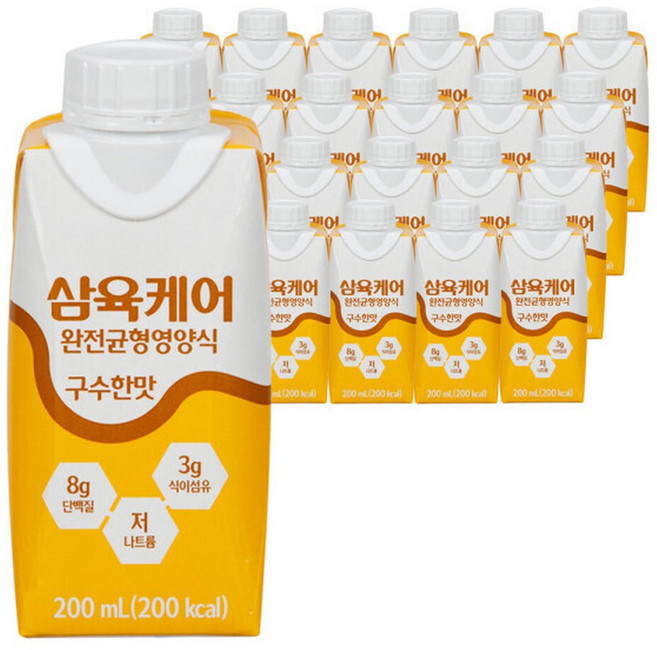 삼육케어 완전균형영양식 구수한맛 200ml 24팩 삼육 두유 뉴케어 환자식 효도선물 식사대용 아침대용 단백