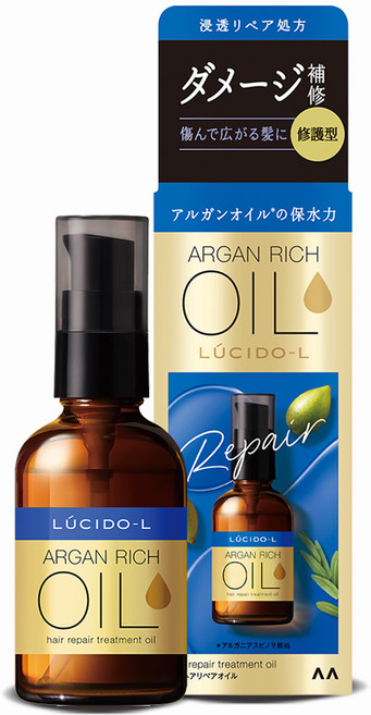 LÚCIDO-L 摩洛哥堅果油護髮精華 深層滋養修護受損髮質 柔順亮澤, 60ml, 1瓶