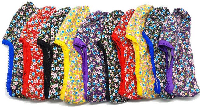 레트로 나염스판덧신 10켤레/ 여성덧신