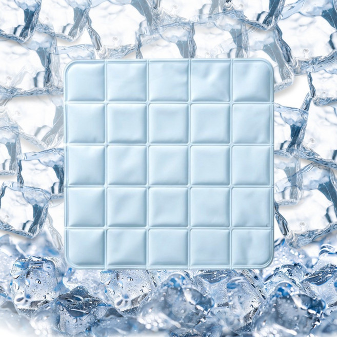 더편한생활 여름 냉감 쿨방석, 블루