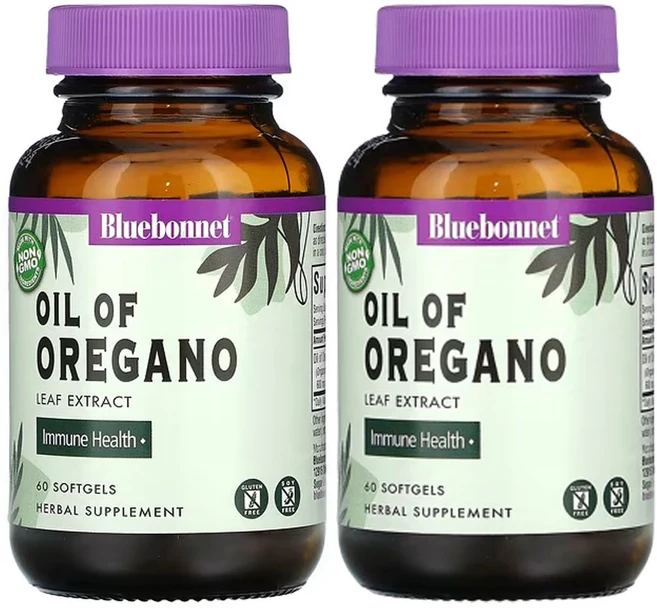 블루보넷 뉴트리션 오레가노 잎 추출물 오일 소프트젤 60정, 2팩 - 쿠팡