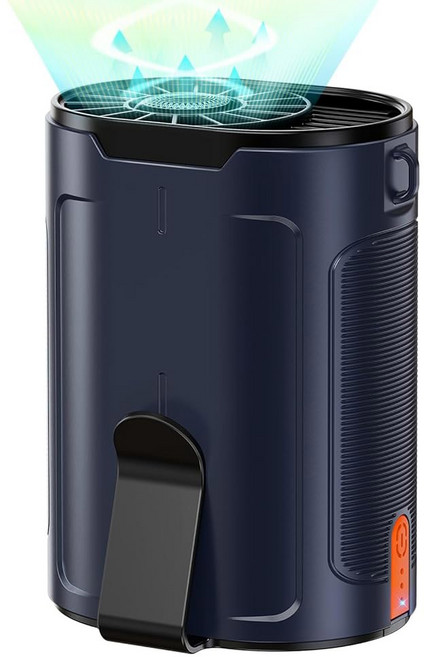 헬레클 Hellekl 벨트 클립형 아웃도어 핸즈프리 개인 넥팬 5500mAh, Blue