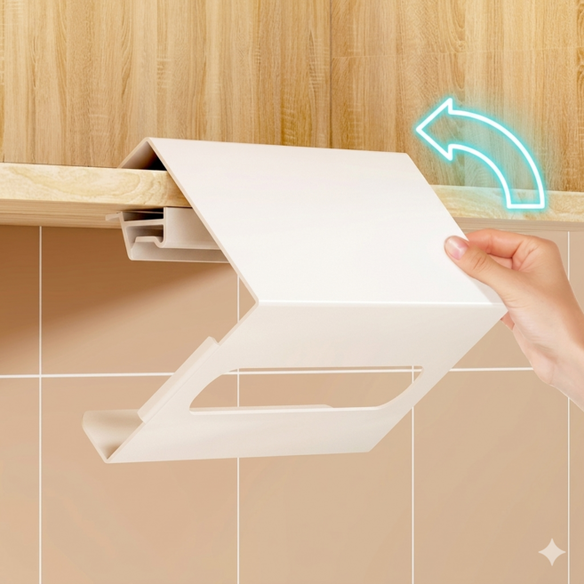 서이픽 무타공 키친타올 걸이 마그넷 주방 정리 홀더, 1개, 화이트