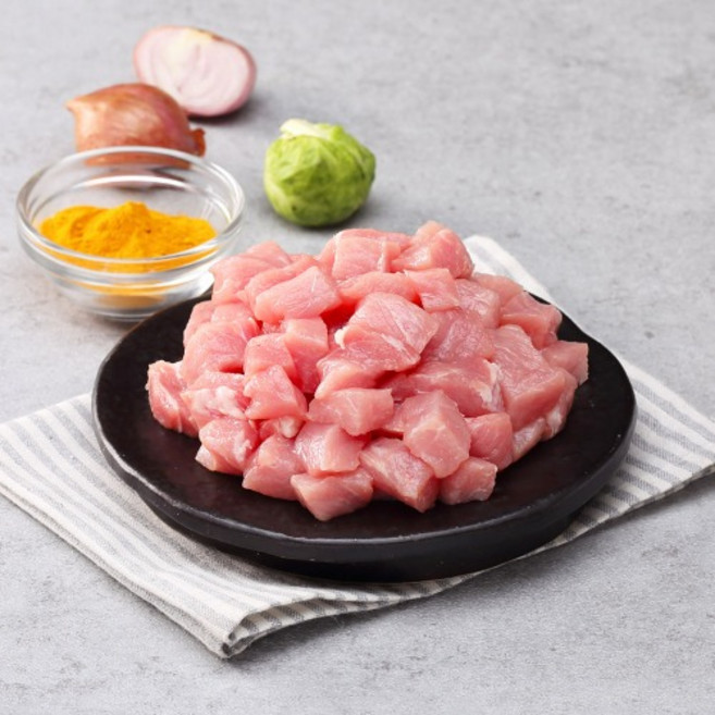 [안동참마돼지] 1+등급 냉장 등심(카레용)500g, 500g, 1개