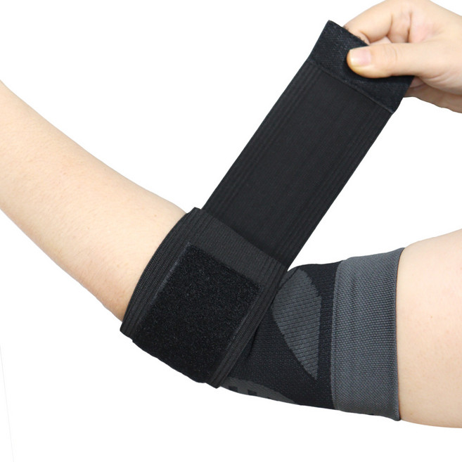파워플러스 얇은 팔꿈치보호대 테이핑 국내제작 팔아대 엘보 밴드 통증 골프 약국 의료용, 블랙, 1개