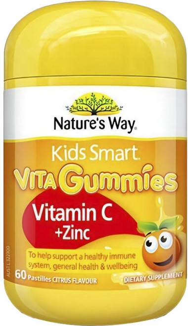 네이쳐스웨이 키즈 스마트 비타 구미스 비타민C + 아연 패스틸 시트러스맛, 60정, 1개