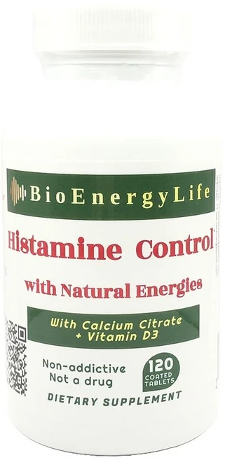 BioEnergyLife 천연 에너지가 있는 히스타민 컨트롤 - 120정 - HNMT 및 DAO 효소의 자연 빈도로 히스타민 수치를 조절하는 데 도움이, 1개 - 쿠팡