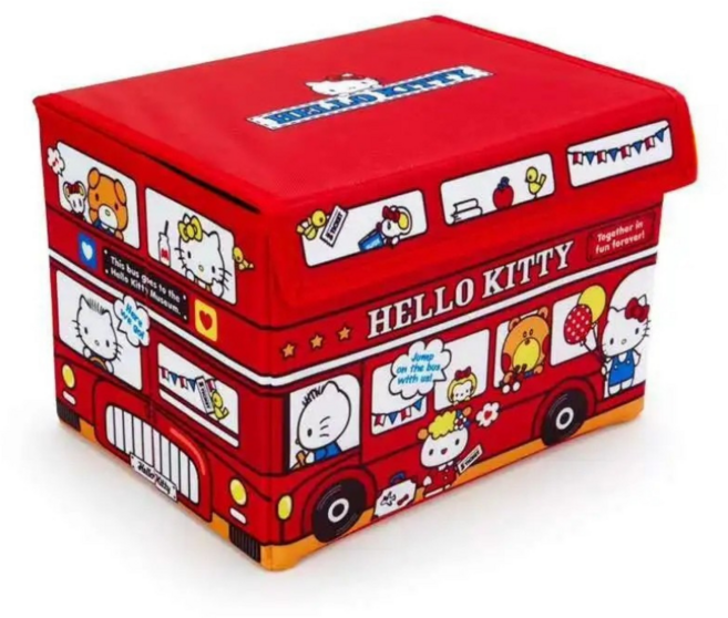 레드 버스 접이식 수납 보관함, 1개