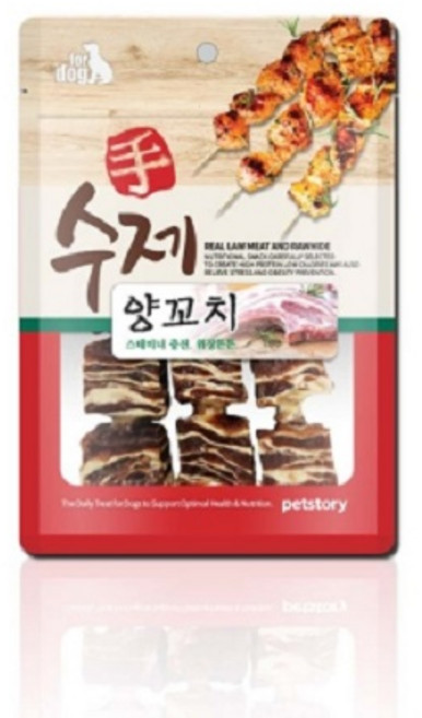 펫스토리 수제 꼬치 강아지 간식, 양, 90g, 3개