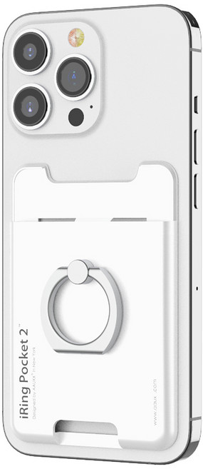 억스 아이링 포켓2 카드수납 스마트링 휴대폰거치대, 펄 화이트1, 1개