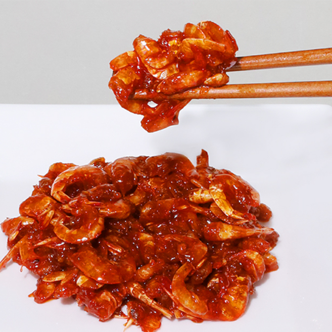 [세이브밀] 바삭하고 쫄깃한 수제 건새우 고추장조림 고추장볶음 간편 반찬 소포장, 250g, 2개