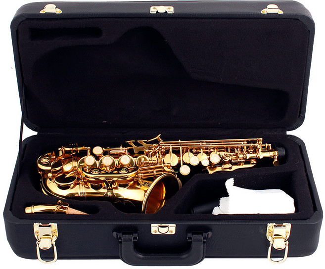 가죽형 색소폰 케이스 곡관 소프라노용