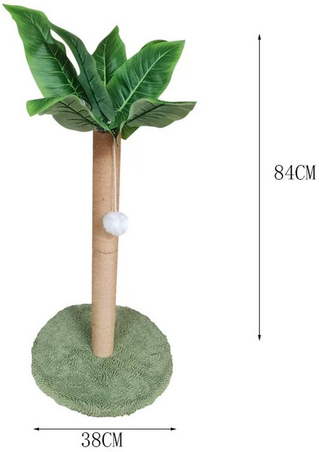 고양이 선인장 스크래쳐 장난감 꽃 기둥 캣타워 그린밤부 호텔 캣트럴파크, 1개