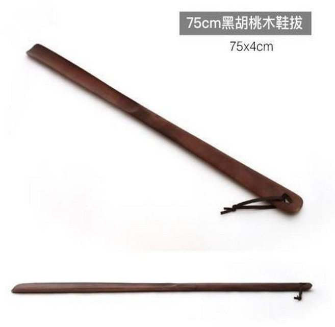 櫸木鞋拔子 貓爪設計, 黑胡桃鞋拔子 75cm, 1個