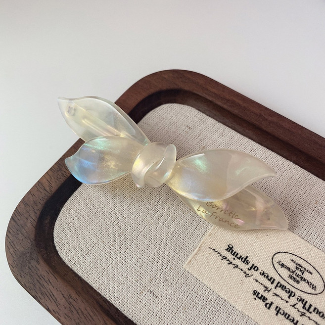 다프네 noeud 리본 반머리 프랑스 명품 반묶음 로우번 셀룰로오스 이태리 자동핀 머리핀 헤어핀